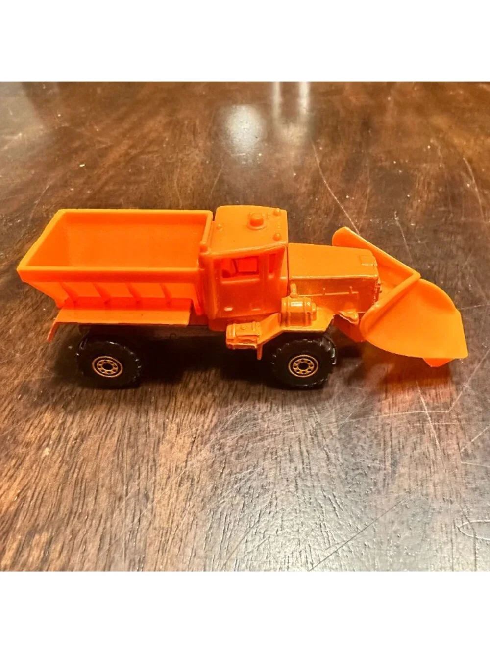 Vintage 1983 Hot Wheels Oshkosh Snow Plow Diecast Truck Orange